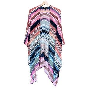 Oliver Women’s Colorful Boho Longline Kimono Shawl 100% Viscose. Size L/XL